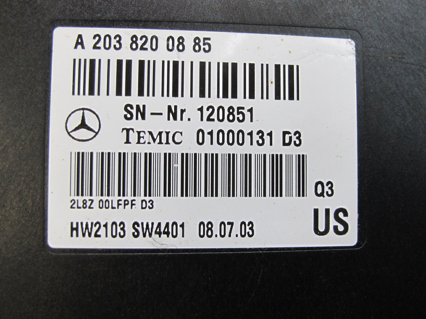 03-06 Mercedes R230 Sl-class Voice Command Control Module 2038200885 OEM