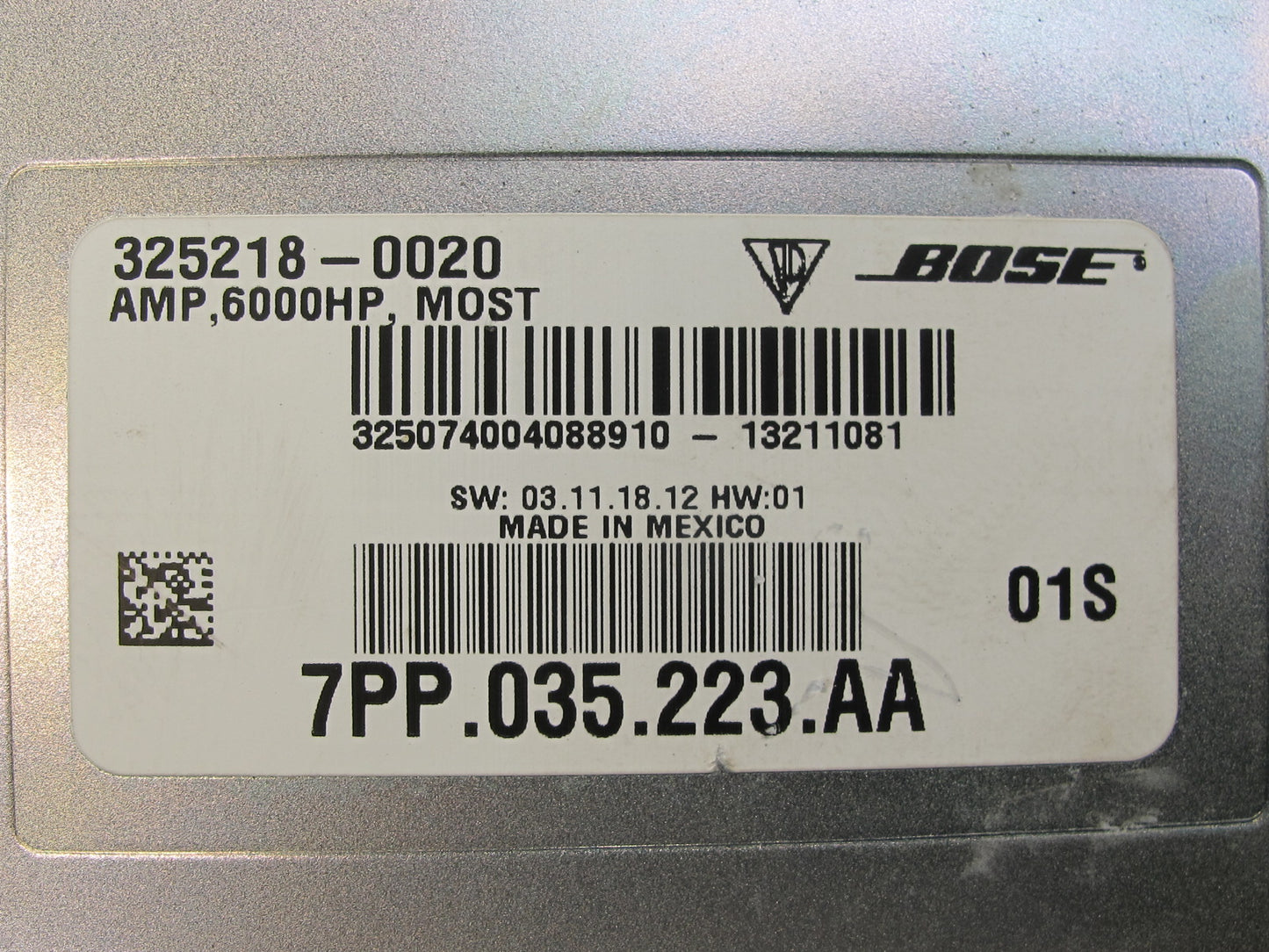 2011-2016 Porsche Cayenne 958 Radio Audio Bose Amplifier AMP 7PP035223AA
