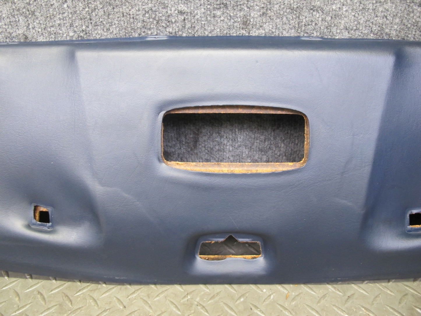 82-85 Mercedes W123 300D Front Interior Headliner Trim Cover Panel Blue OEM