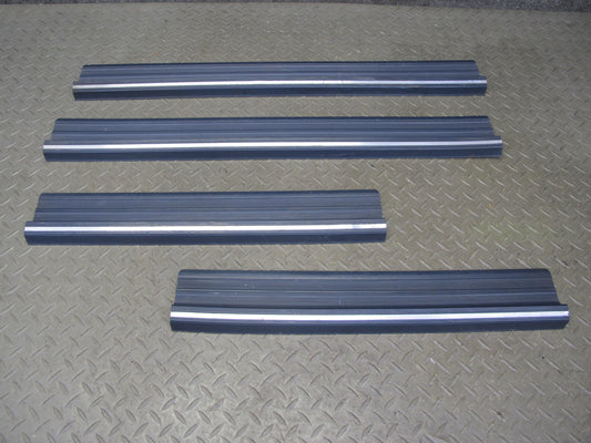 82-85 Mercedes W123 Set of 4 Front & Rear Door Scuff Sill Plate Trim Panel OEM