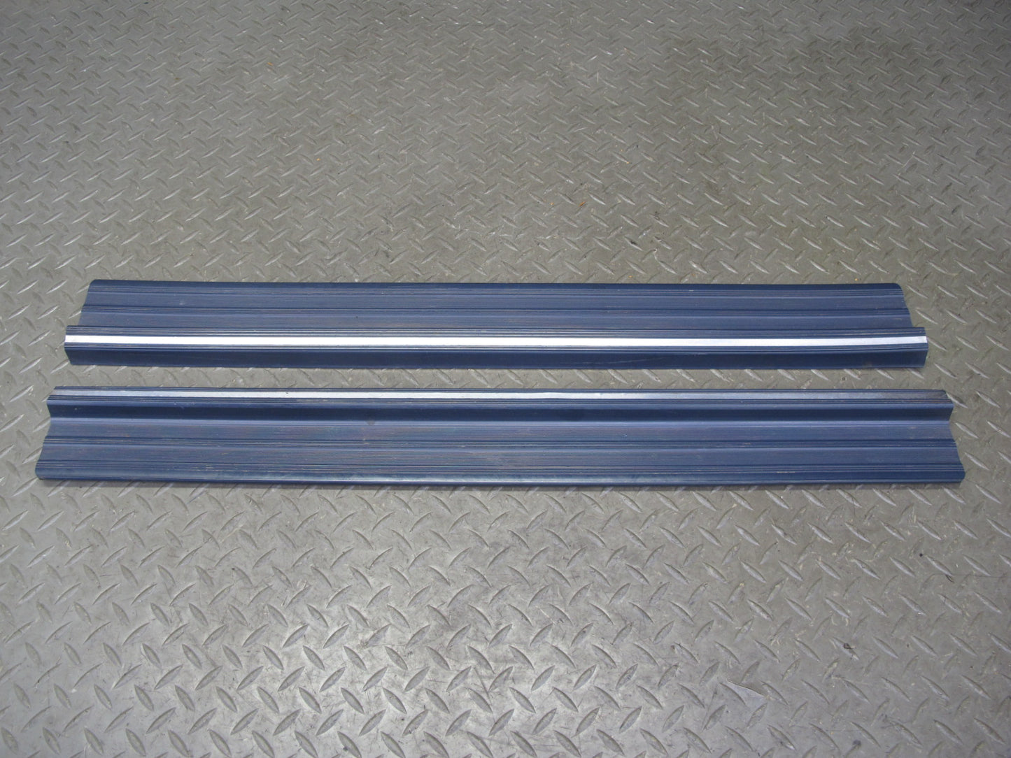 82-85 Mercedes W123 Set of 4 Front & Rear Door Scuff Sill Plate Trim Panel OEM