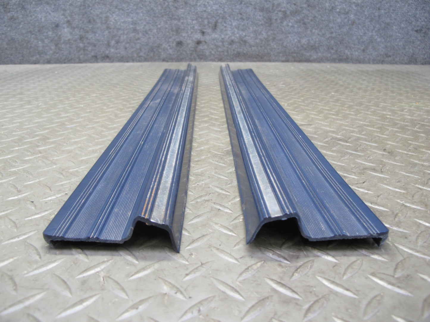 82-85 Mercedes W123 Set of 4 Front & Rear Door Scuff Sill Plate Trim Panel OEM