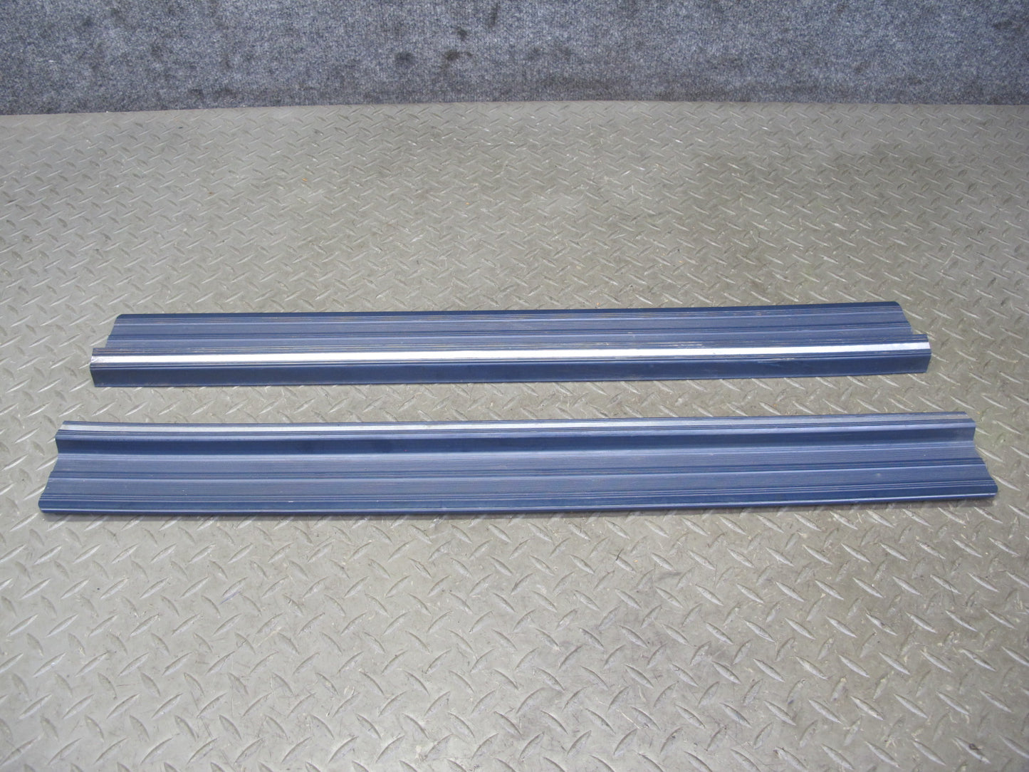 82-85 Mercedes W123 Set of 4 Front & Rear Door Scuff Sill Plate Trim Panel OEM