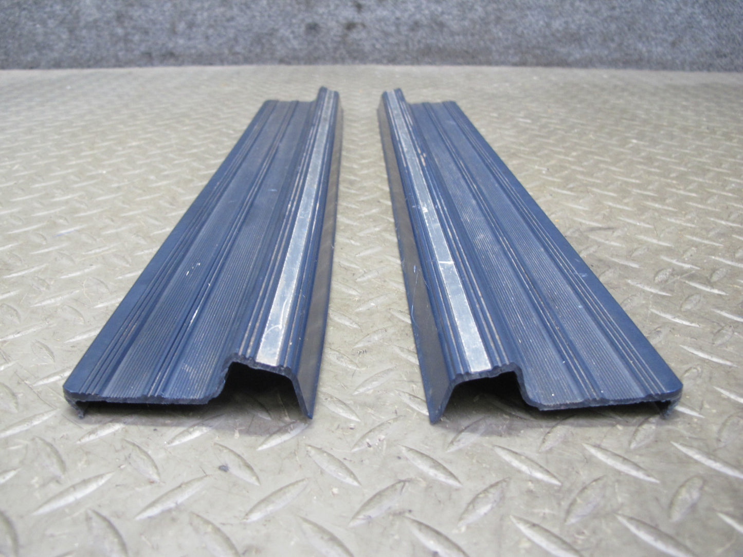 82-85 Mercedes W123 Set of 4 Front & Rear Door Scuff Sill Plate Trim Panel OEM