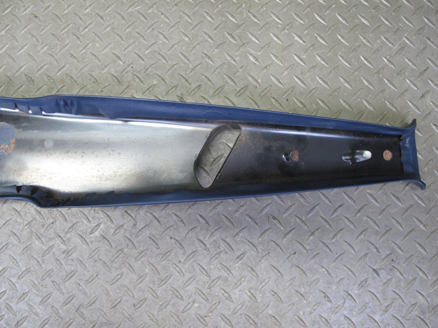 82-85 Mercedes W123 Sedan Left & Right B Pillar Upper Trim Panel Blue Set OEM