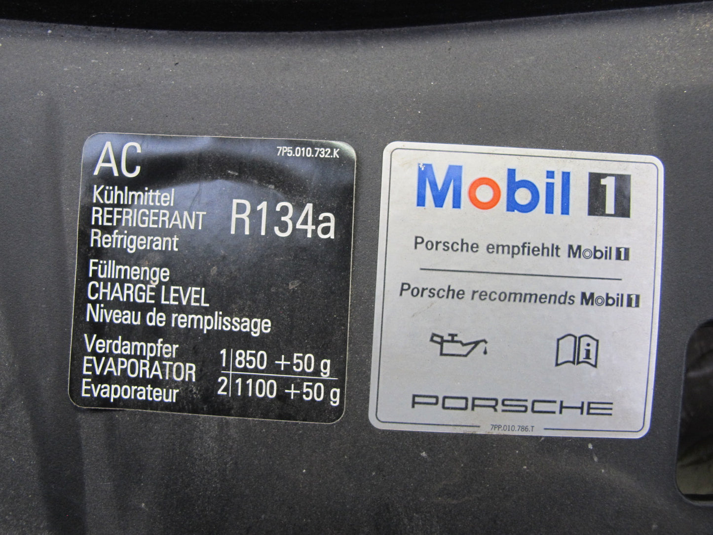 11-14 Porsche Cayenne 958 Left Center Right Under Hood Engine Bay Cover Trim Set