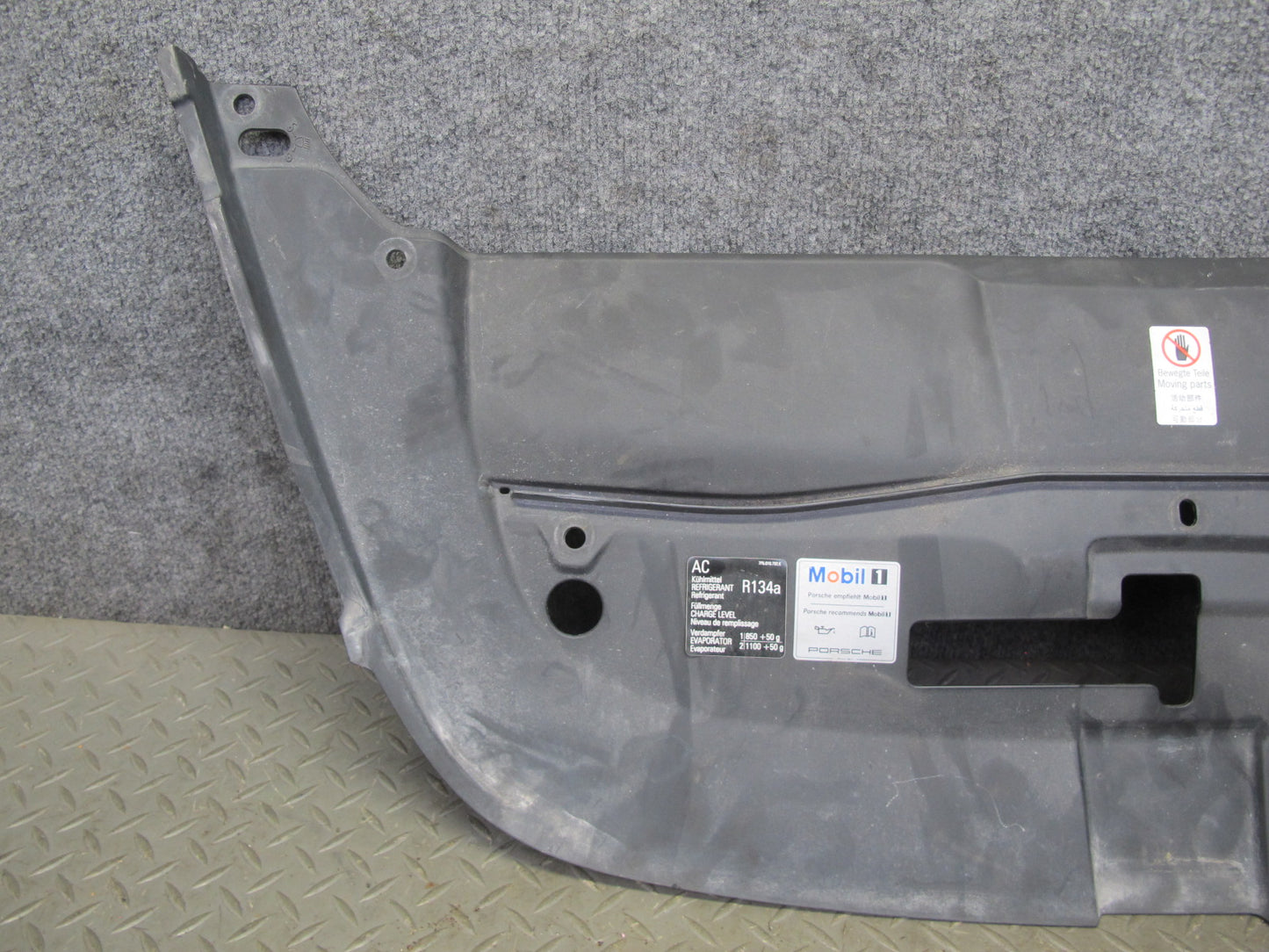 11-14 Porsche Cayenne 958 Left Center Right Under Hood Engine Bay Cover Trim Set