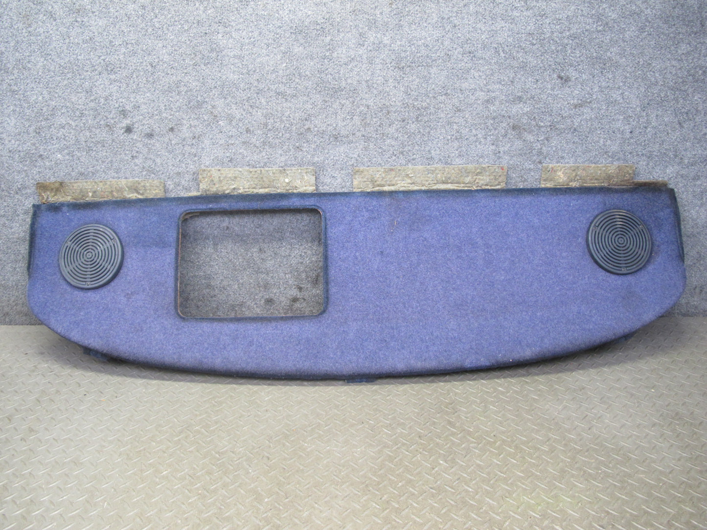 82-85 Mercedes W123 300D Sedan Rear Parcel Shelf Trim Cover Panel Blue OEM