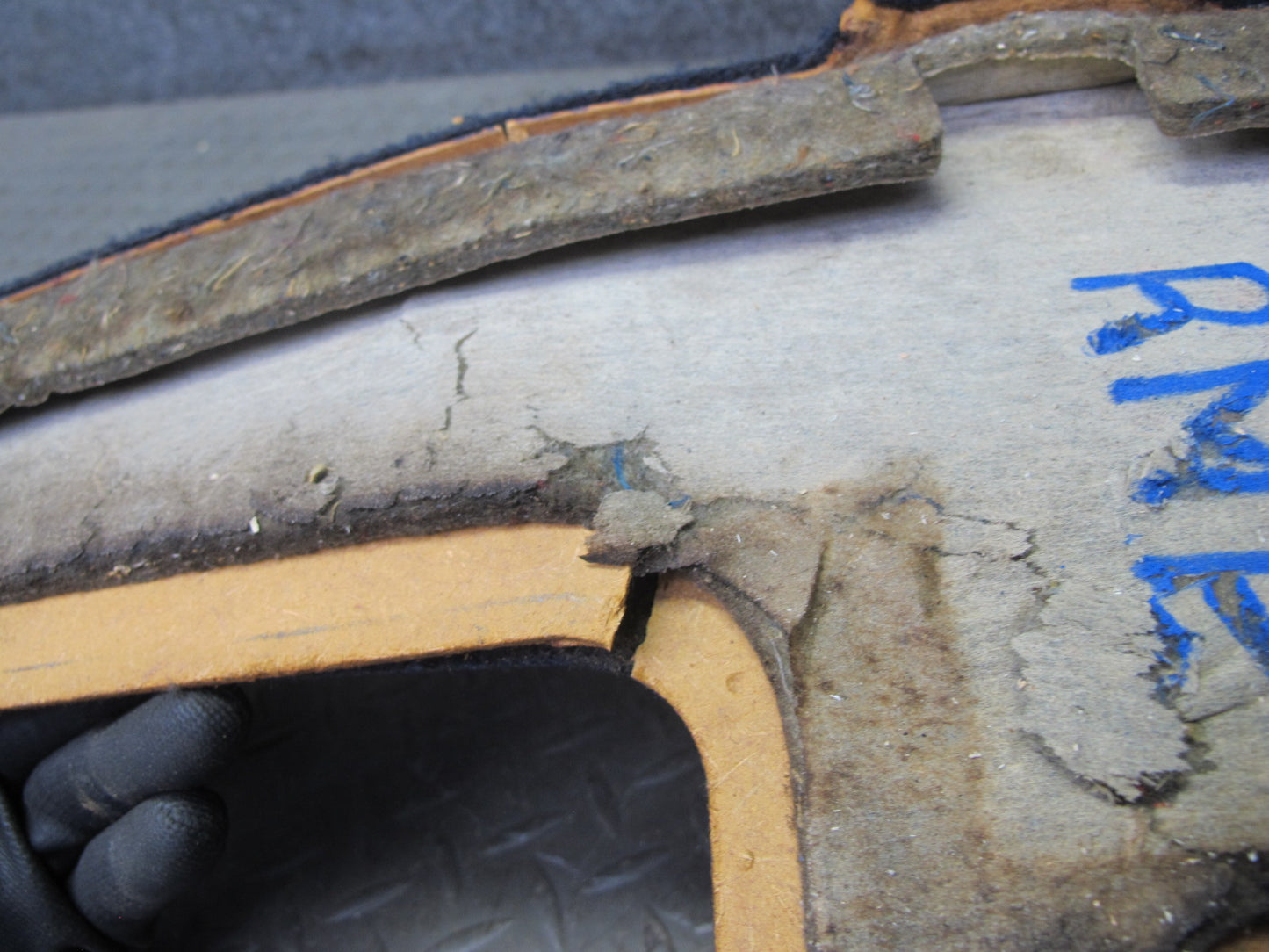 82-85 Mercedes W123 300D Sedan Rear Parcel Shelf Trim Cover Panel Blue OEM