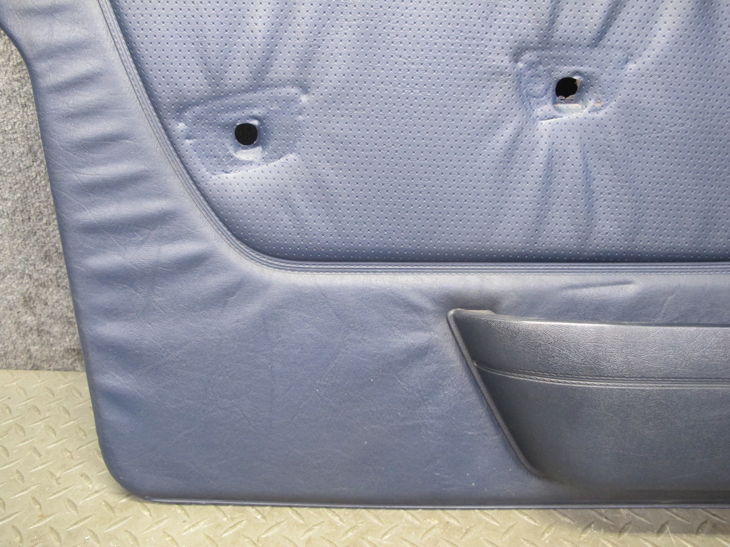 82-85 Mercedes W123 300D Sedan Front L & R Door Interior Trim Cover Blue Set OEM