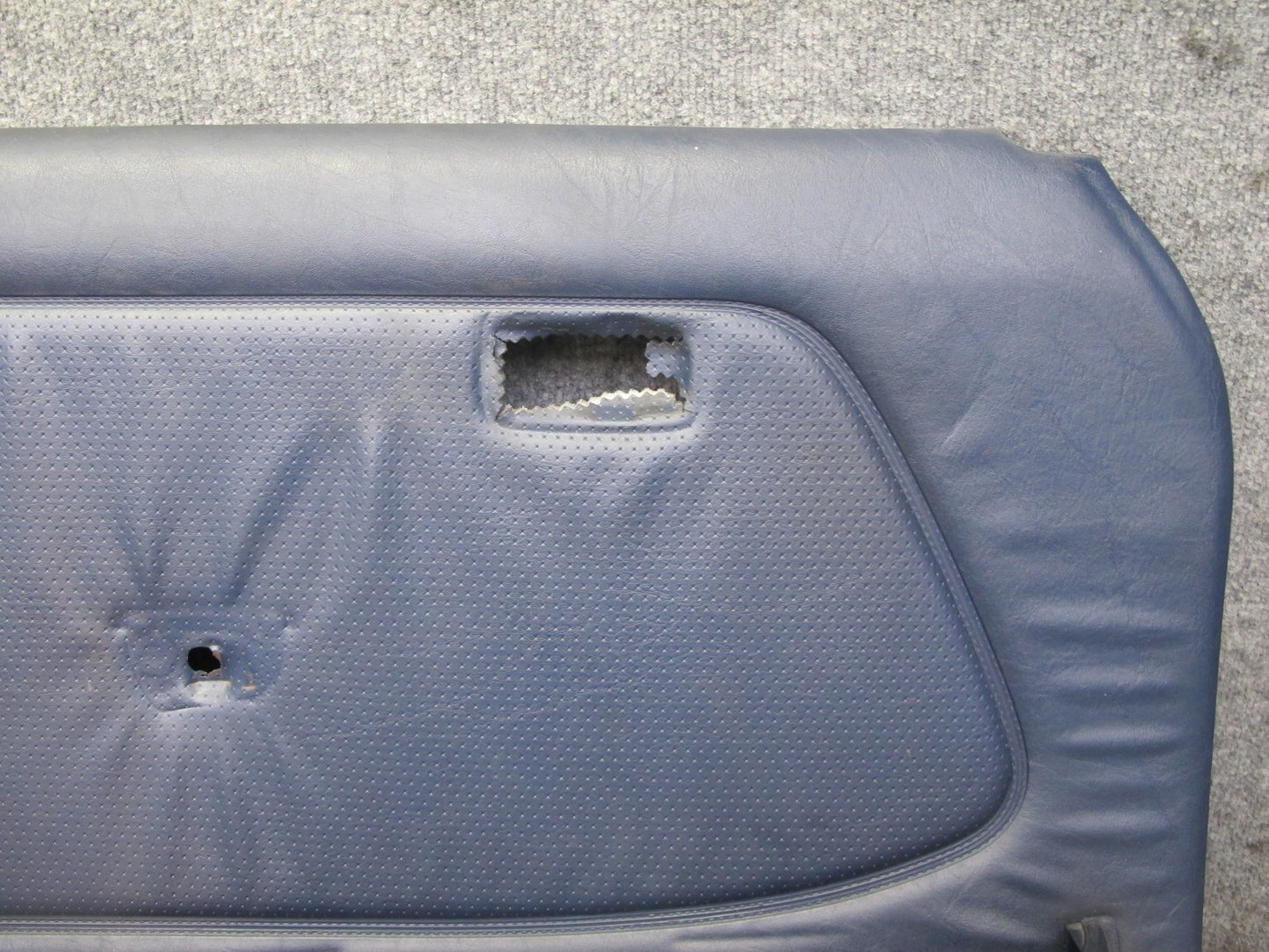 82-85 Mercedes W123 300D Sedan Front L & R Door Interior Trim Cover Blue Set OEM