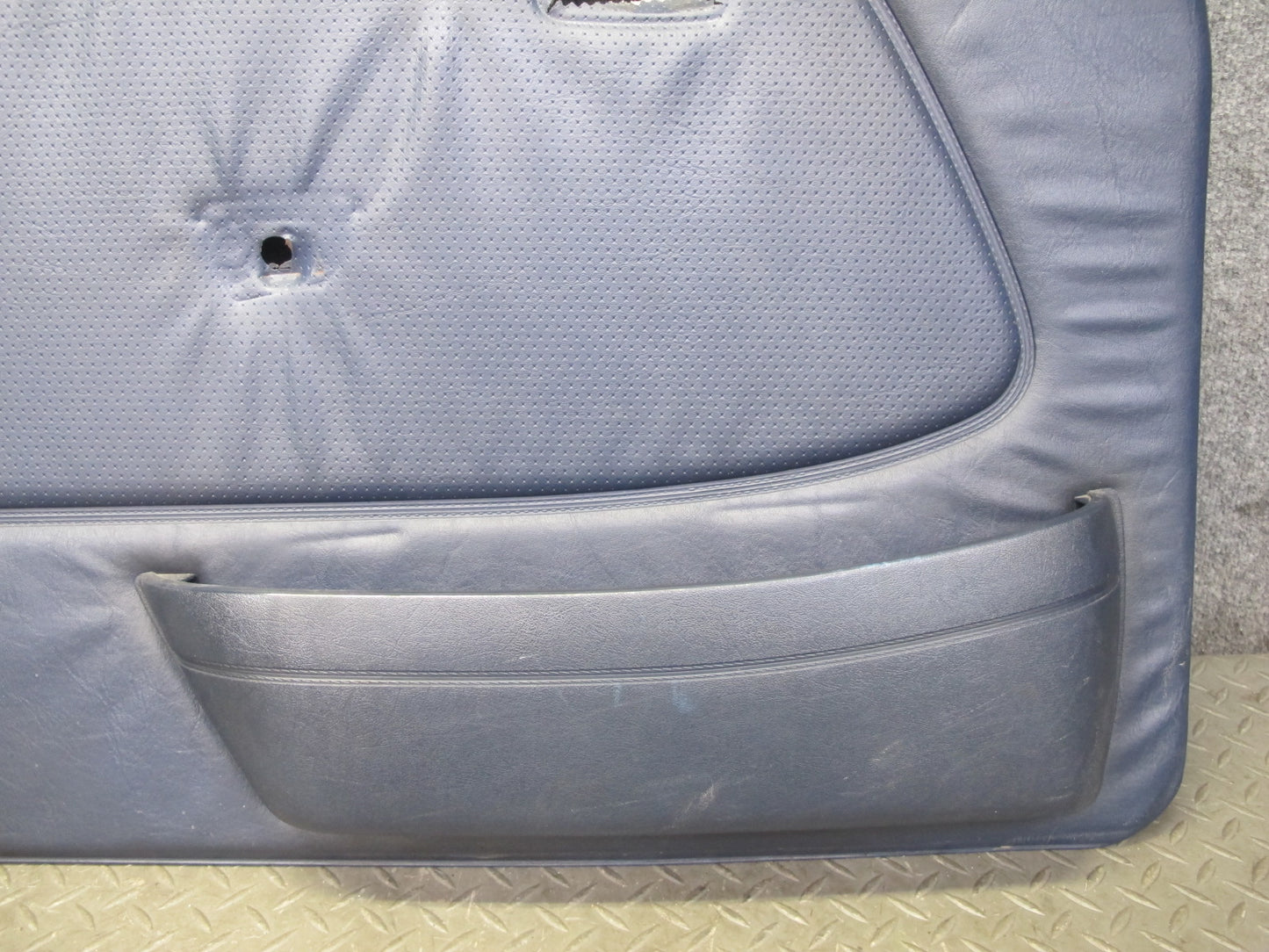 82-85 Mercedes W123 300D Sedan Front L & R Door Interior Trim Cover Blue Set OEM