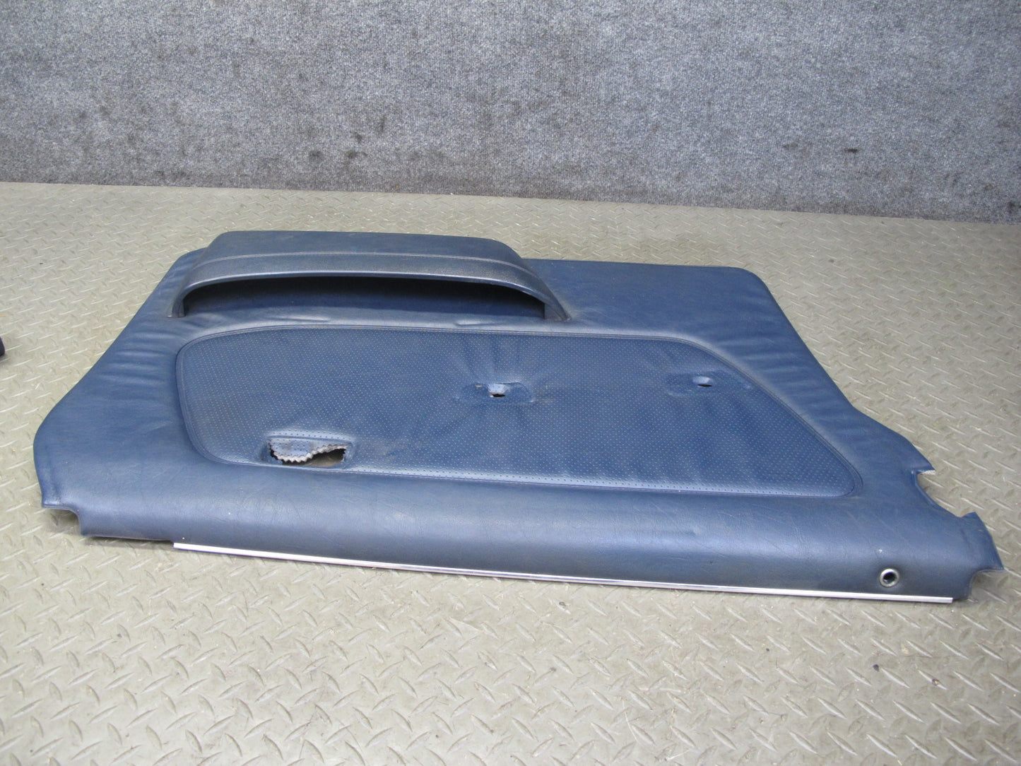 82-85 Mercedes W123 300D Sedan Front L & R Door Interior Trim Cover Blue Set OEM