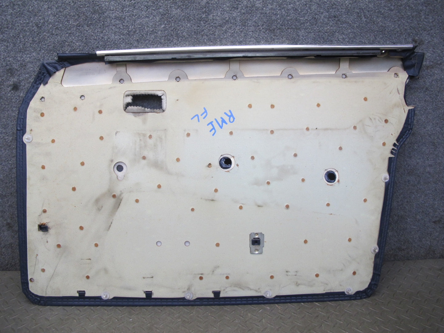 82-85 Mercedes W123 300D Sedan Front L & R Door Interior Trim Cover Blue Set OEM