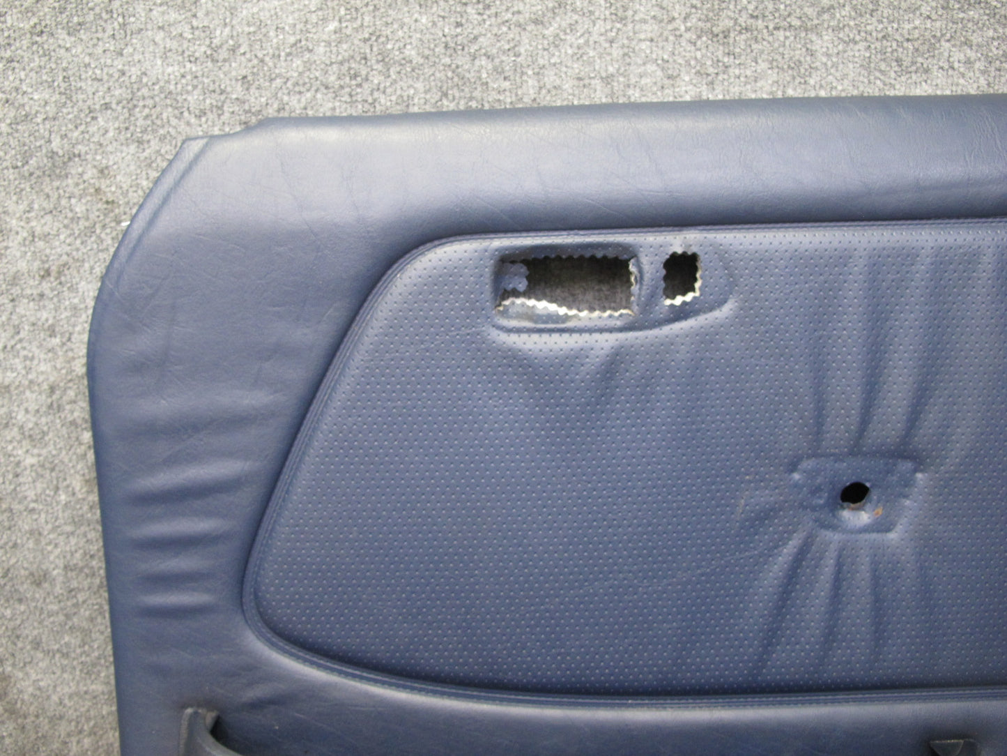 82-85 Mercedes W123 300D Sedan Front L & R Door Interior Trim Cover Blue Set OEM