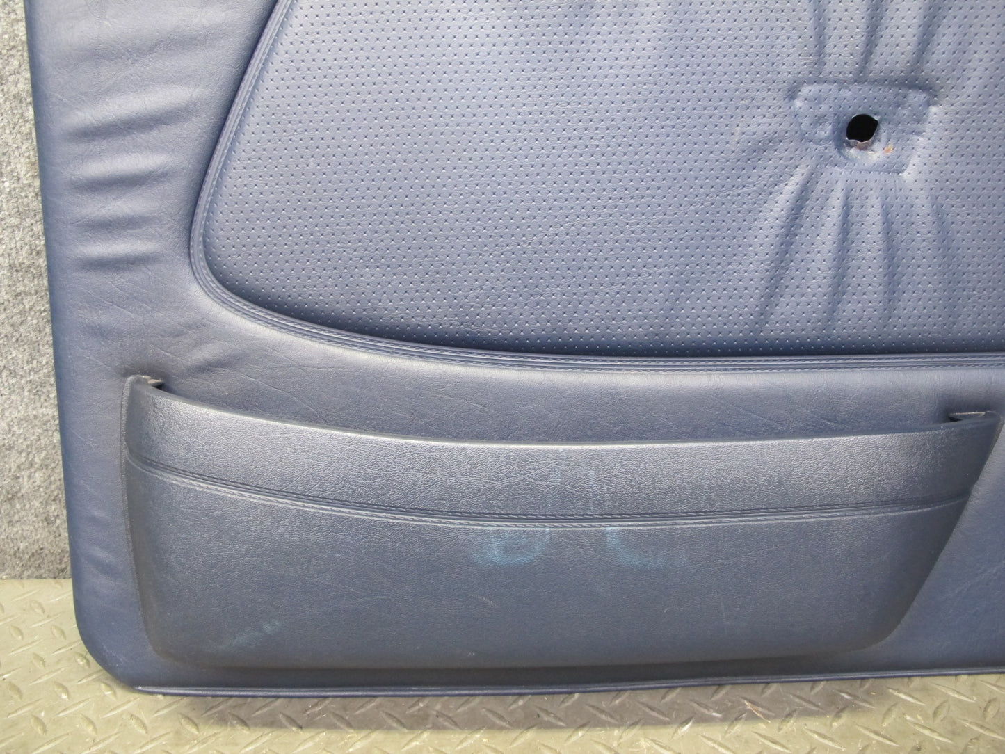 82-85 Mercedes W123 300D Sedan Front L & R Door Interior Trim Cover Blue Set OEM