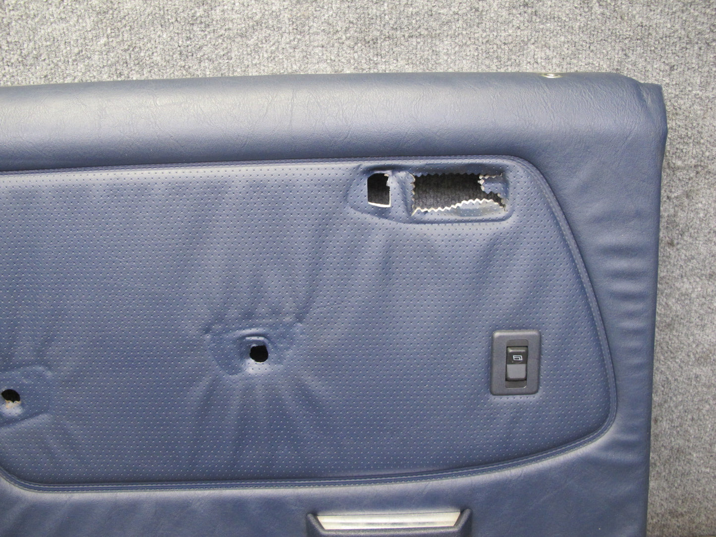 82-85 Mercedes W123 300D Sedan Set of 2 Rear Door Interior Trim Cover Blue OEM