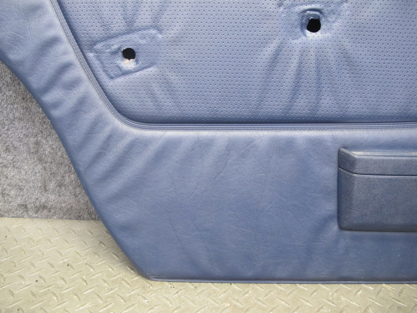 82-85 Mercedes W123 300D Sedan Set of 2 Rear Door Interior Trim Cover Blue OEM