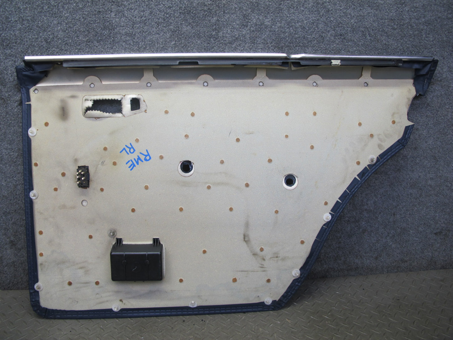 82-85 Mercedes W123 300D Sedan Set of 2 Rear Door Interior Trim Cover Blue OEM