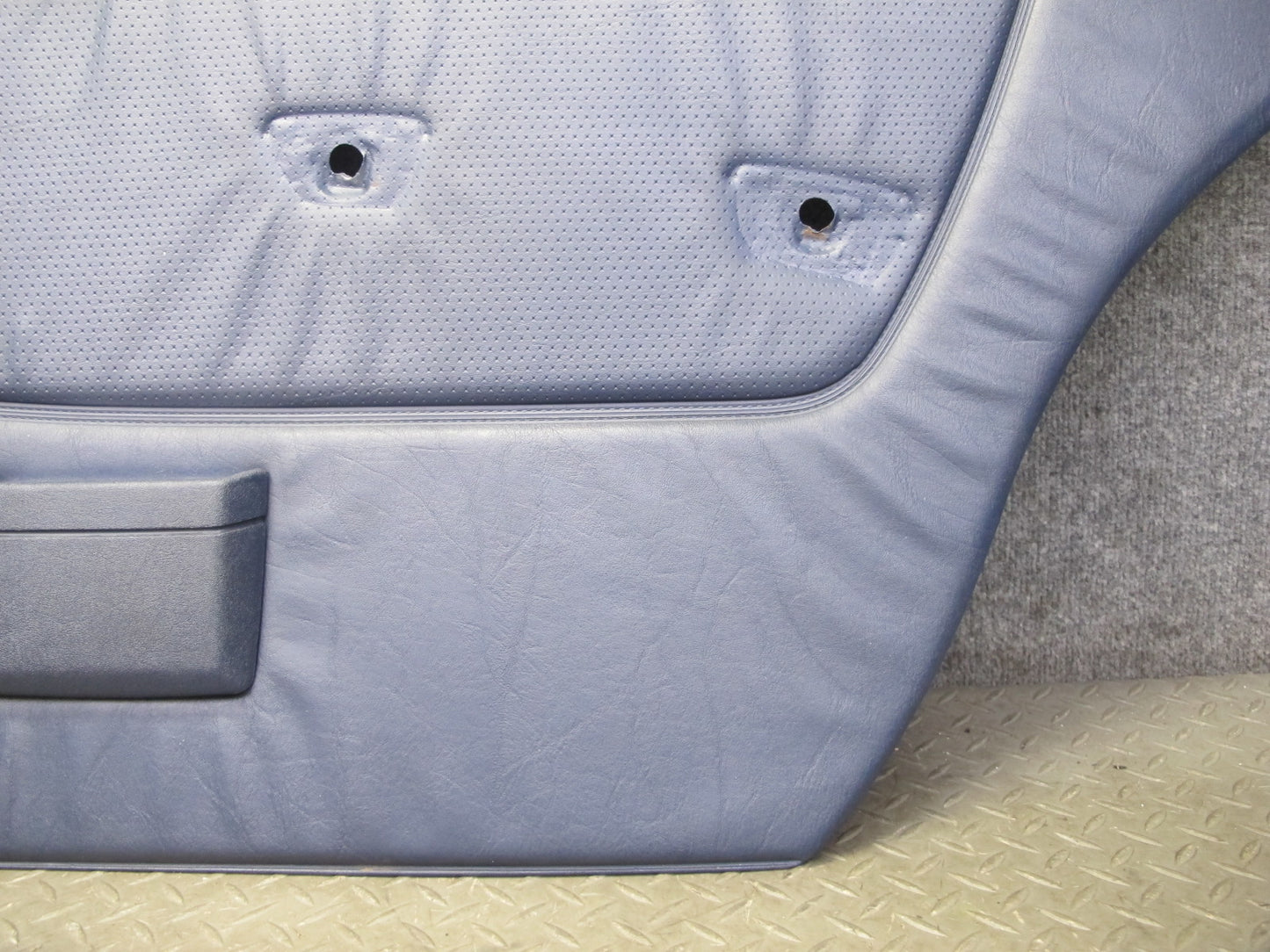 82-85 Mercedes W123 300D Sedan Set of 2 Rear Door Interior Trim Cover Blue OEM