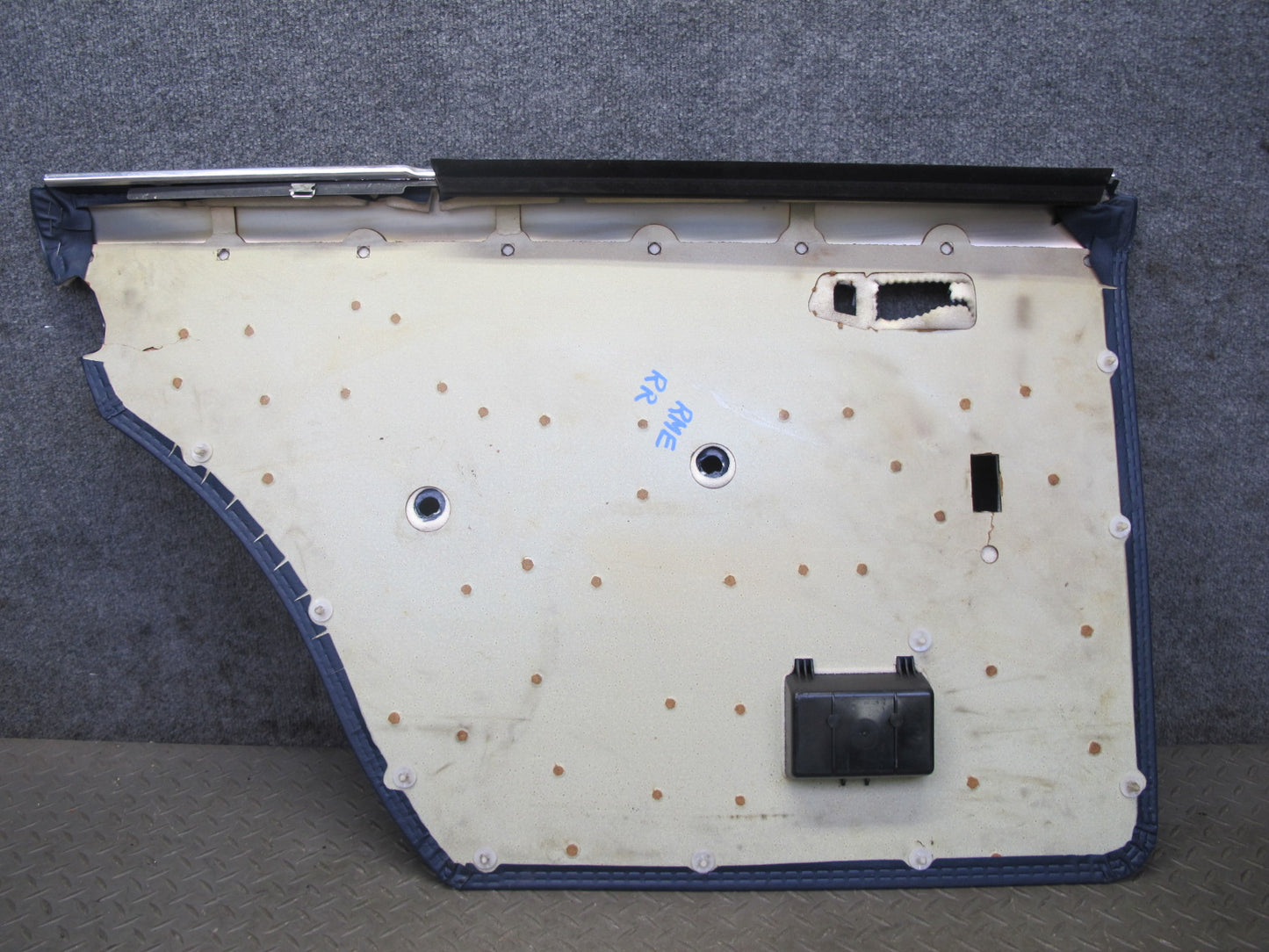 82-85 Mercedes W123 300D Sedan Set of 2 Rear Door Interior Trim Cover Blue OEM