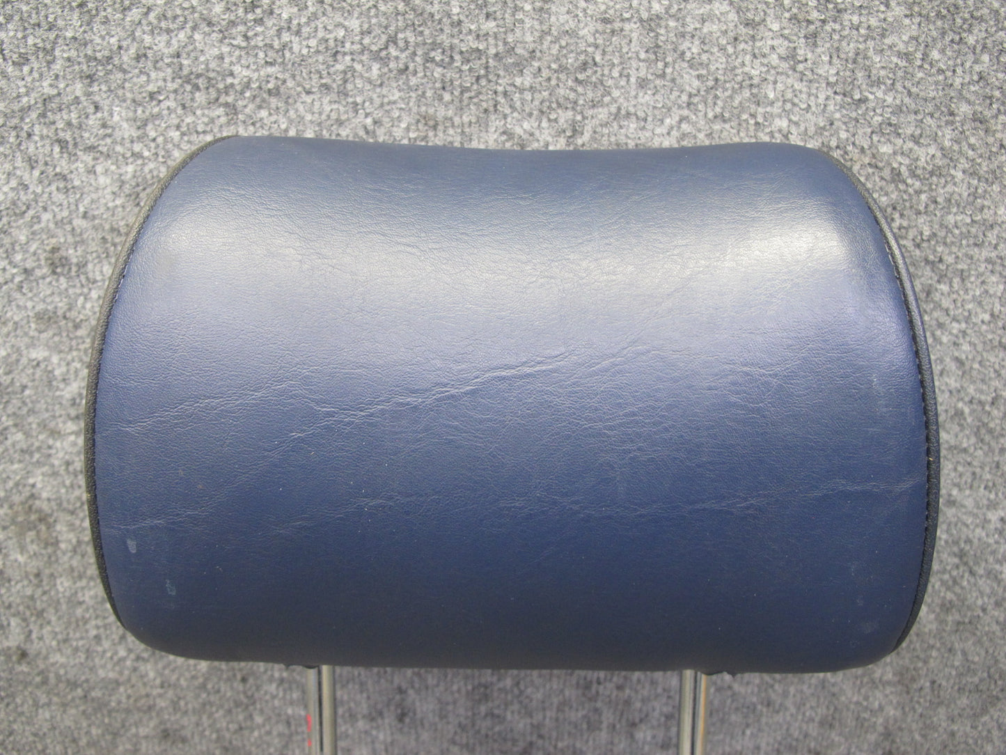82-85 Mercedes W123 300D Front Left & Right Seat Leather Headrest Blue Set OEM