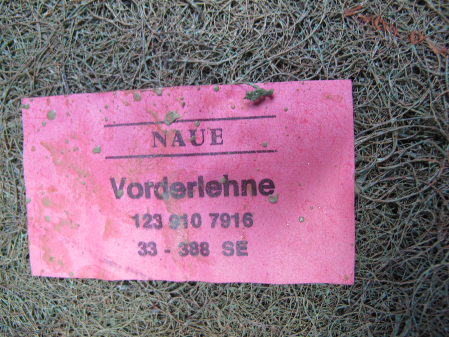 82-85 Mercedes W123 300D Front Righ Seat Upper Leather Cushion Blue OEM