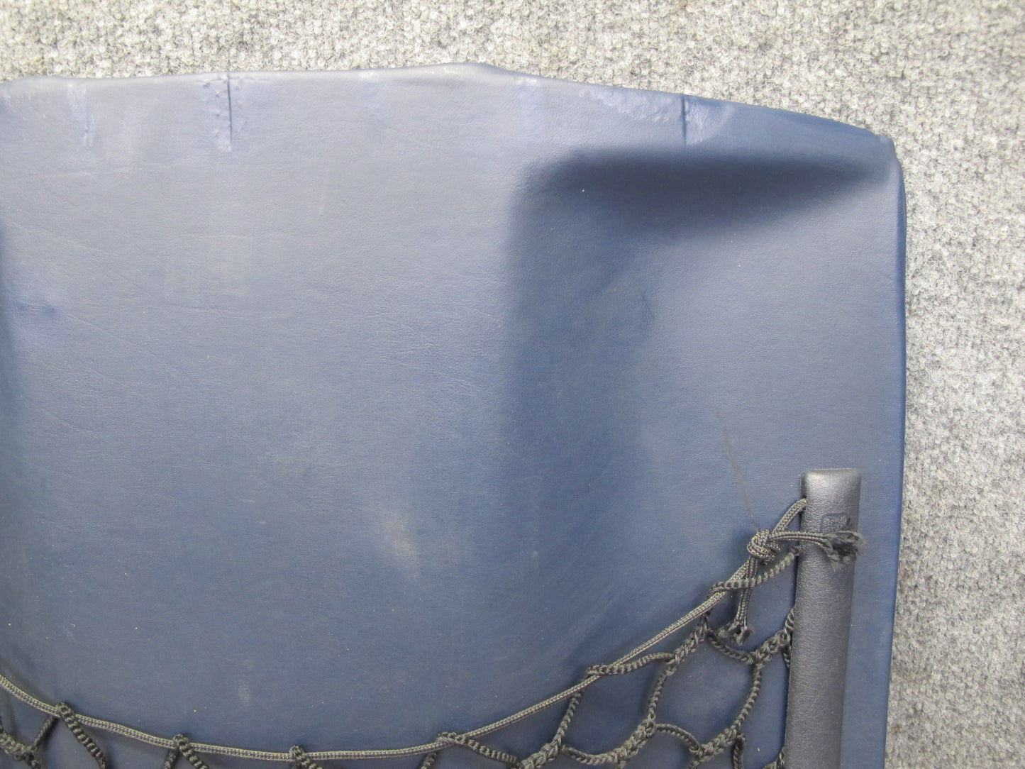 82-85 Mercedes W123 300D Front Left Seat Back Trim Cover Panel Blue OEM