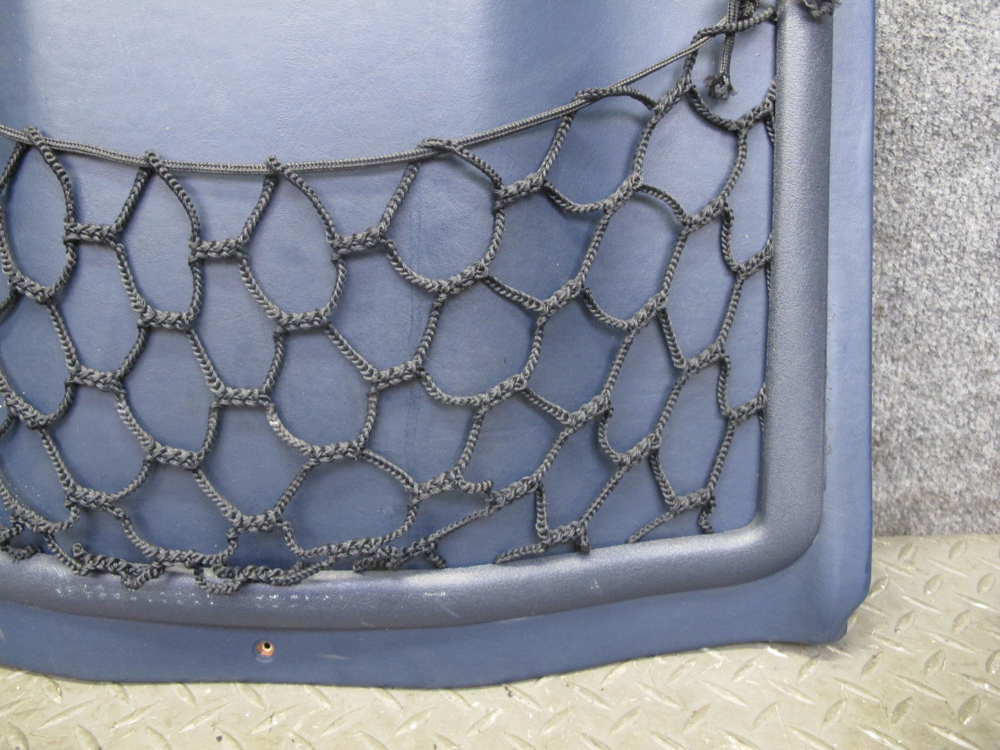 82-85 Mercedes W123 300D Front Left Seat Back Trim Cover Panel Blue OEM