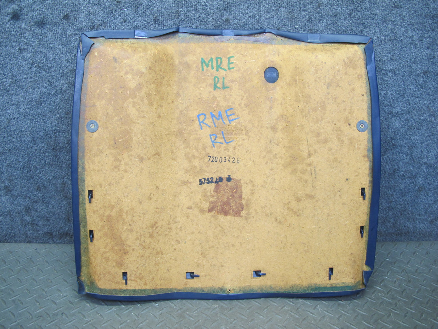 82-85 Mercedes W123 300D Front Left Seat Back Trim Cover Panel Blue OEM