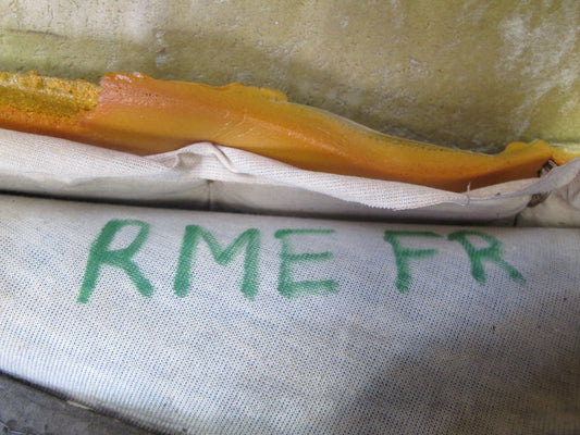 82-85 Mercedes W123 300D Front Righ Seat Lower Leather Cushion Blue OEM