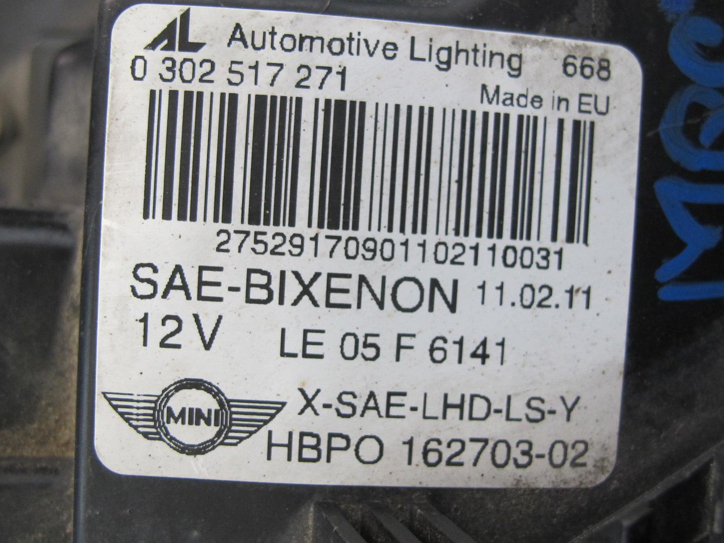 10-13 Mini R55 R56 R57 Front Left Bi-xenon Headlight Lamp w Ballast OEM