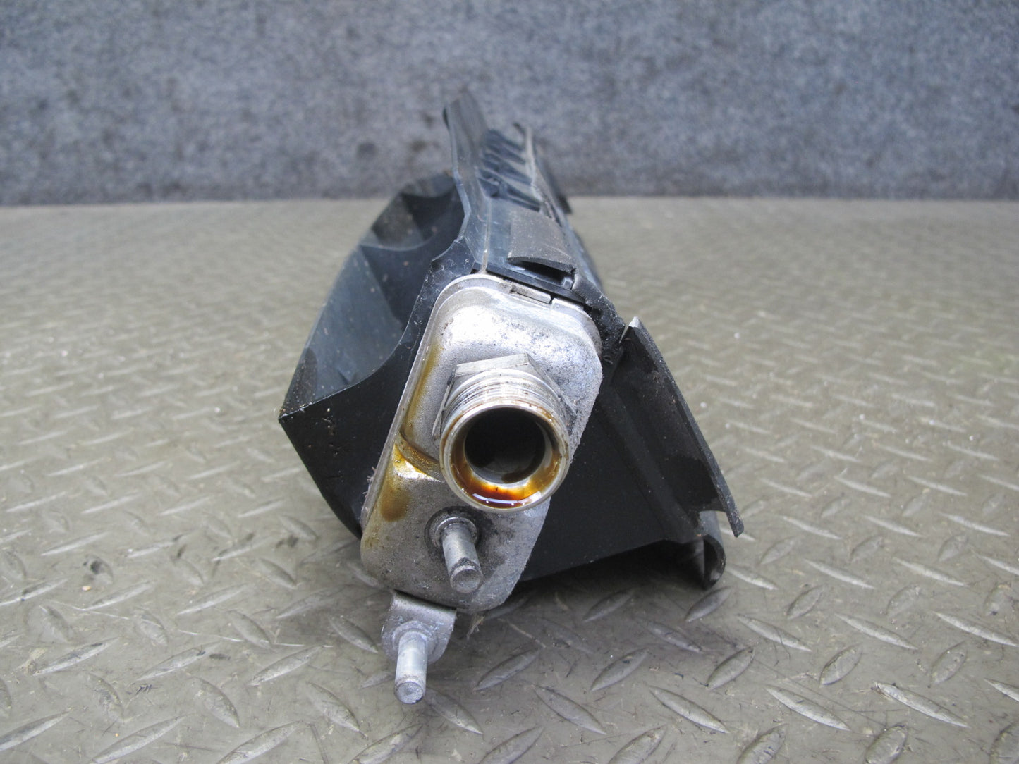 03-06 Mercedes R230 SL600 Engine Oil Cooler w Duct Shroud OEM