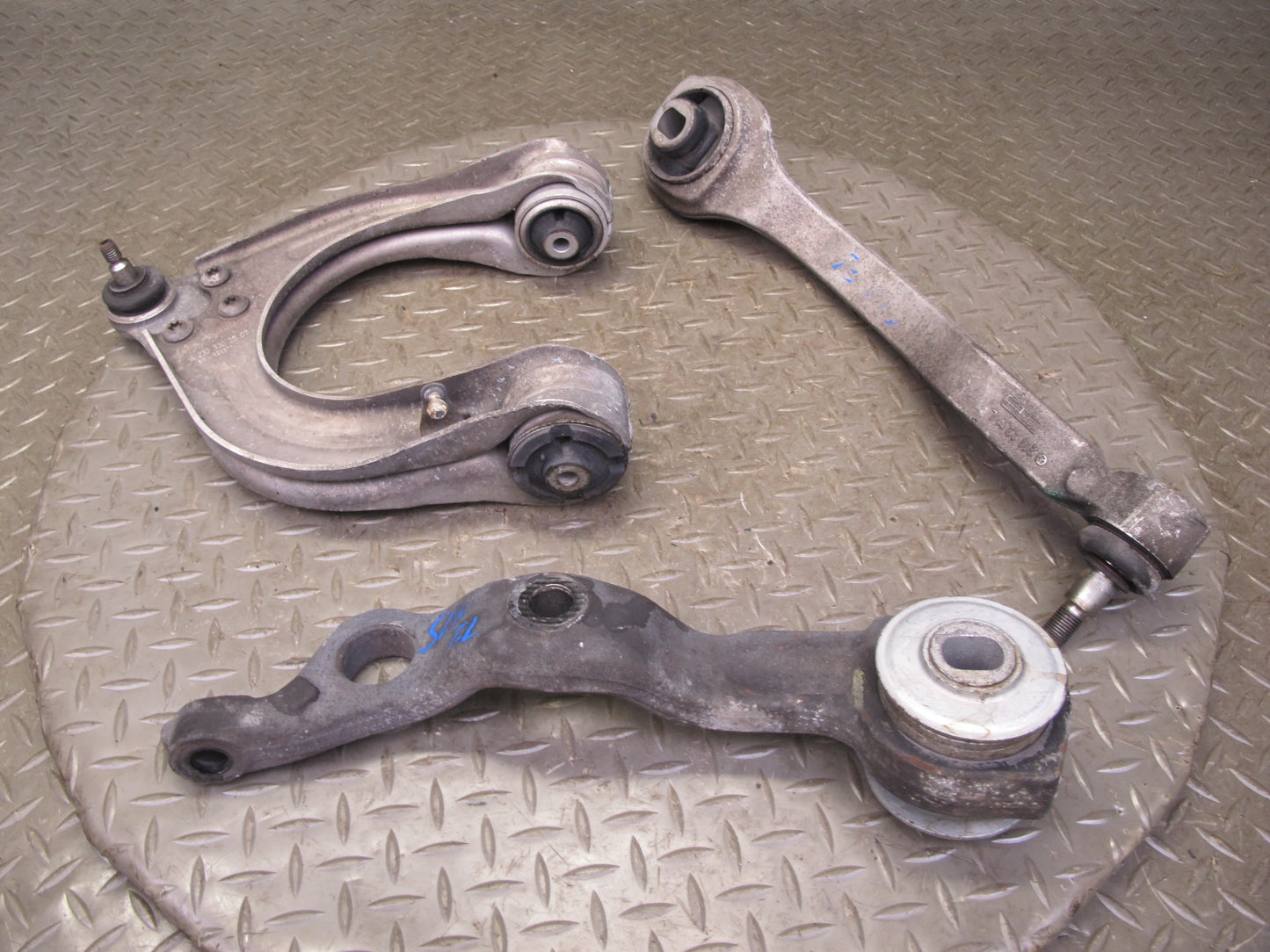 03-08 Mercedes R230 Sl-class Set of 3 Front Left Upper & Lower Control Arm OEM