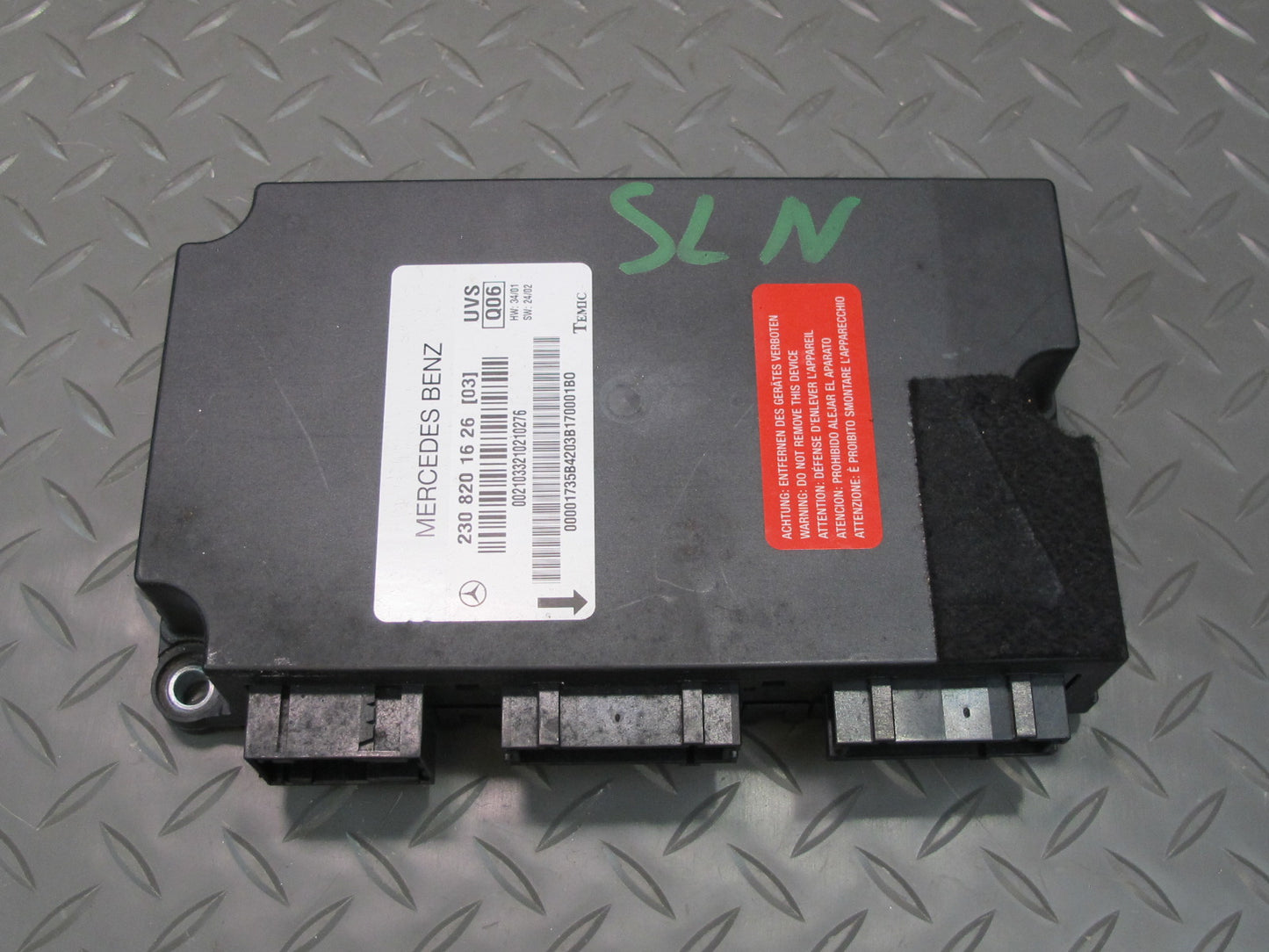 03-08 Mercedes R230 Sl-class Convertible TOP Roof Control Module 2308201626 OEM