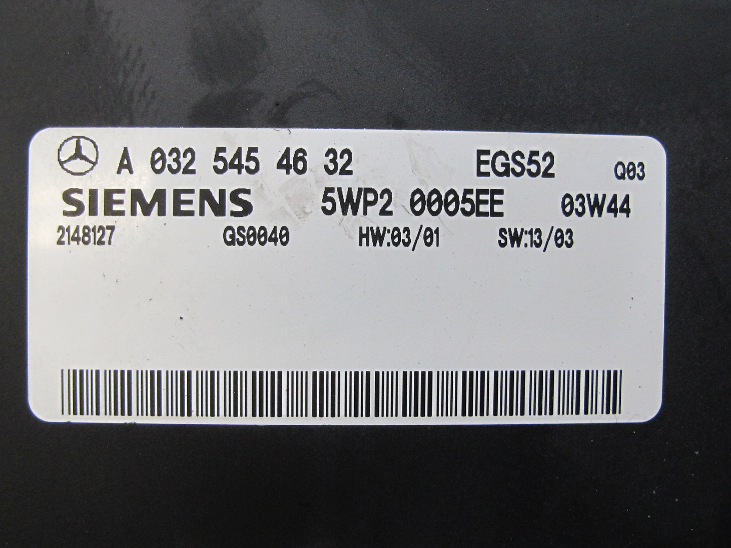 04-06 Mercedes R230 SL600 TCM Transmission Control Module Unit 0325454632 OEM