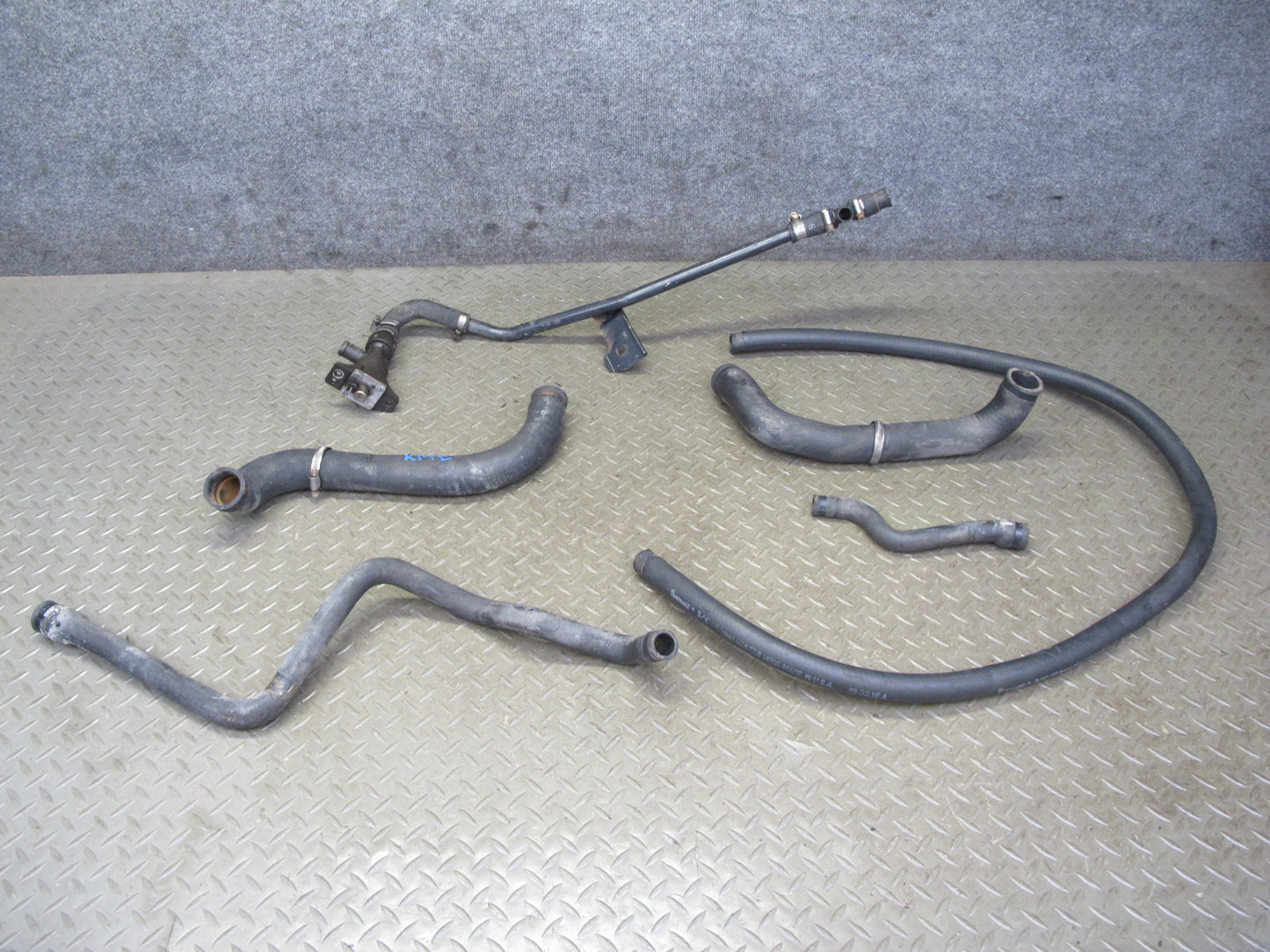 82-85 Mercedes W123 300D M617 617.952 Hvac Solenoid & Cooling Hose Pipe Set OEM