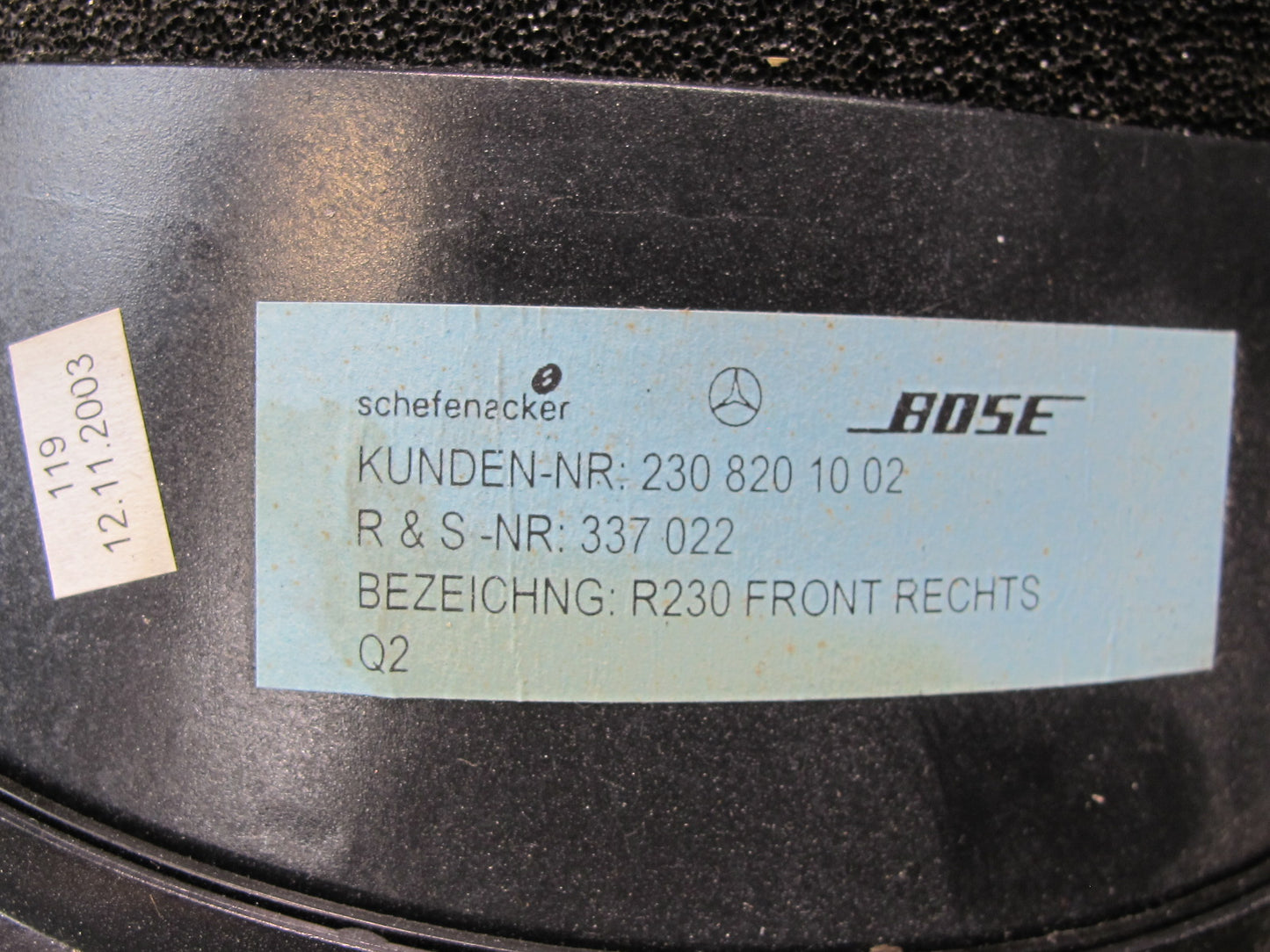 03-08 Mercedes R230 Sl-class Set of 2 Left & Right Door Bose Audio Speaker OEM