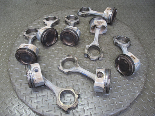 98-00 Lexus GS400 LS400 SC400 1UZFE Set of 8 Engine Piston Connecting Rod OEM