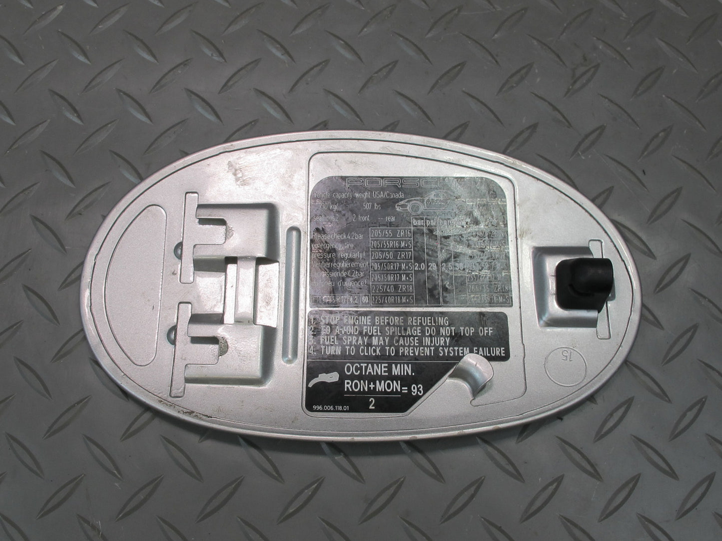 1997-2004 Porsche Boxster 986 Fuel Gas Tank Filler Door Cover Silver