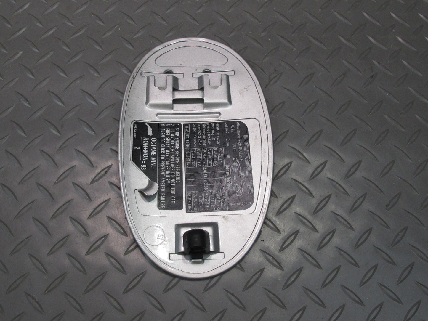 1997-2004 Porsche Boxster 986 Fuel Gas Tank Filler Door Cover Silver