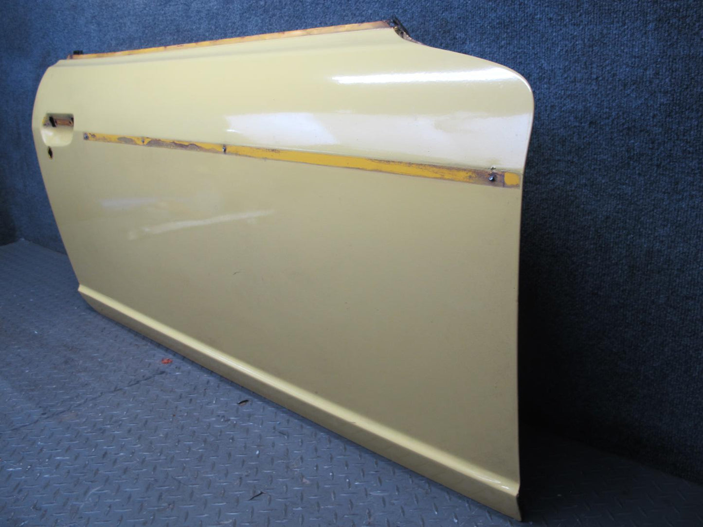 77-78 Datsun S30 280Z 2+2 Right Door Shell Panel w Guides Yellow  OEM