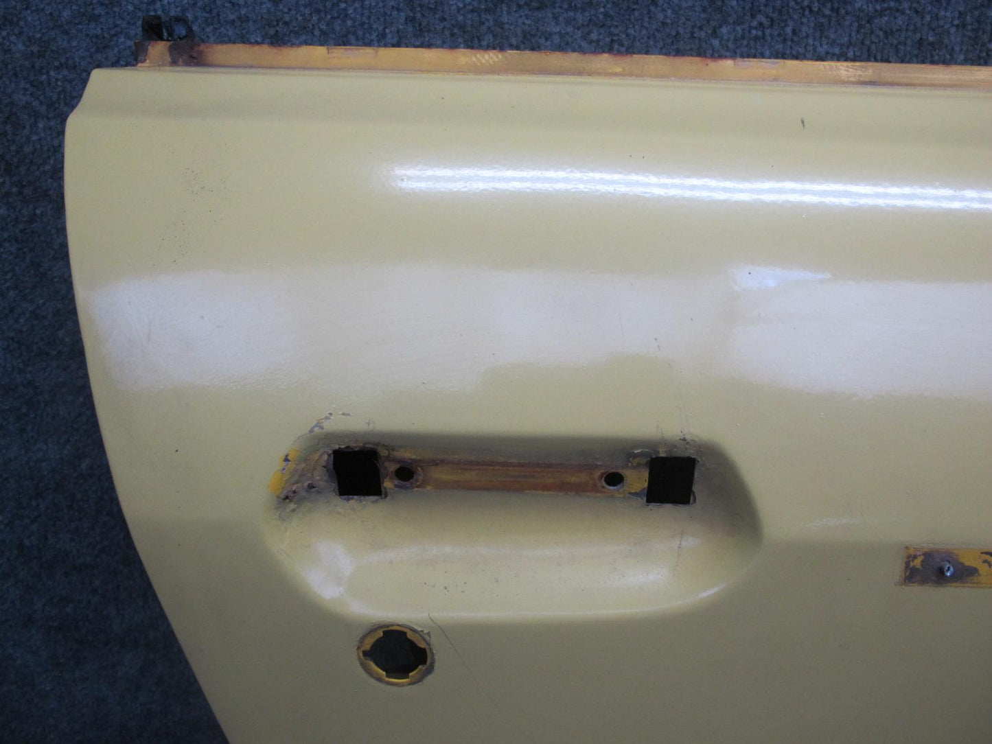 77-78 Datsun S30 280Z 2+2 Right Door Shell Panel w Guides Yellow  OEM