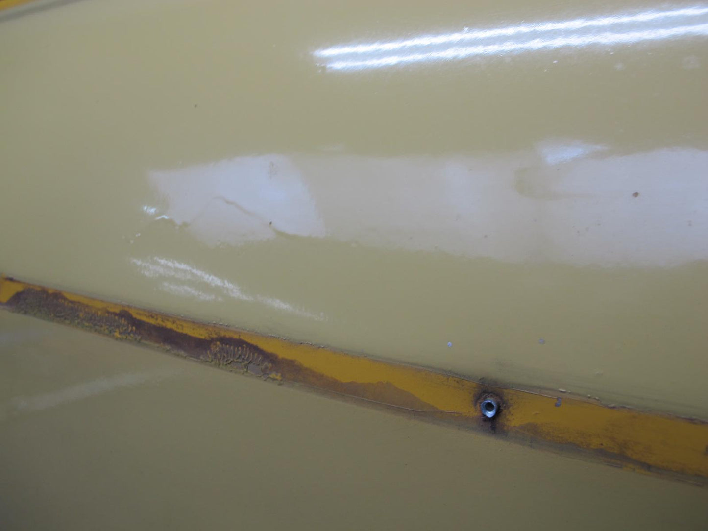 77-78 Datsun S30 280Z 2+2 Right Door Shell Panel w Guides Yellow  OEM