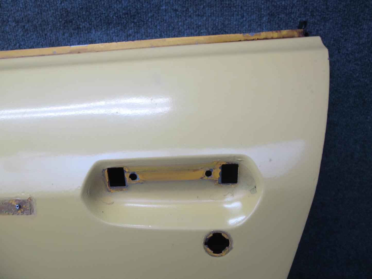 77-78 Datsun S30 280Z 2+2 Left Door Shell Panel w Guides Yellow OEM
