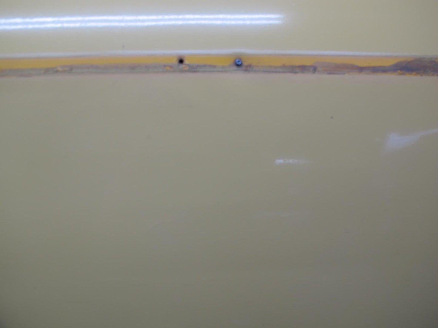 77-78 Datsun S30 280Z 2+2 Left Door Shell Panel w Guides Yellow OEM