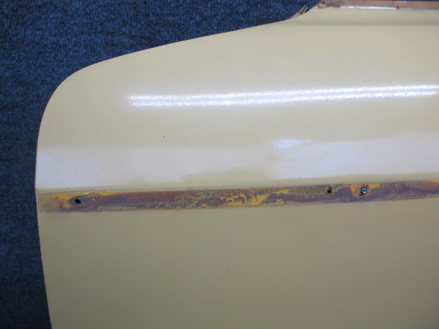 77-78 Datsun S30 280Z 2+2 Left Door Shell Panel w Guides Yellow OEM