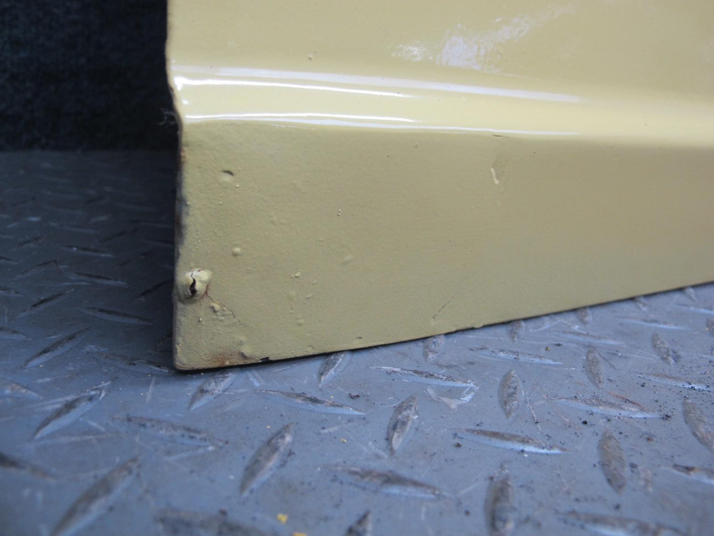 77-78 Datsun S30 280Z 2+2 Left Door Shell Panel w Guides Yellow OEM