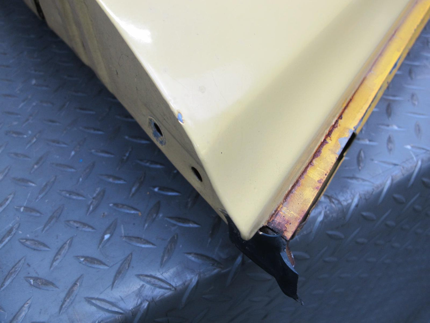 77-78 Datsun S30 280Z 2+2 Left Door Shell Panel w Guides Yellow OEM