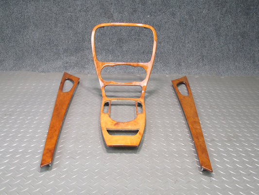 03-04 Mercedes R230 SL600 Dash Center Console Door Wood Trim Bezel Panel Set OEM